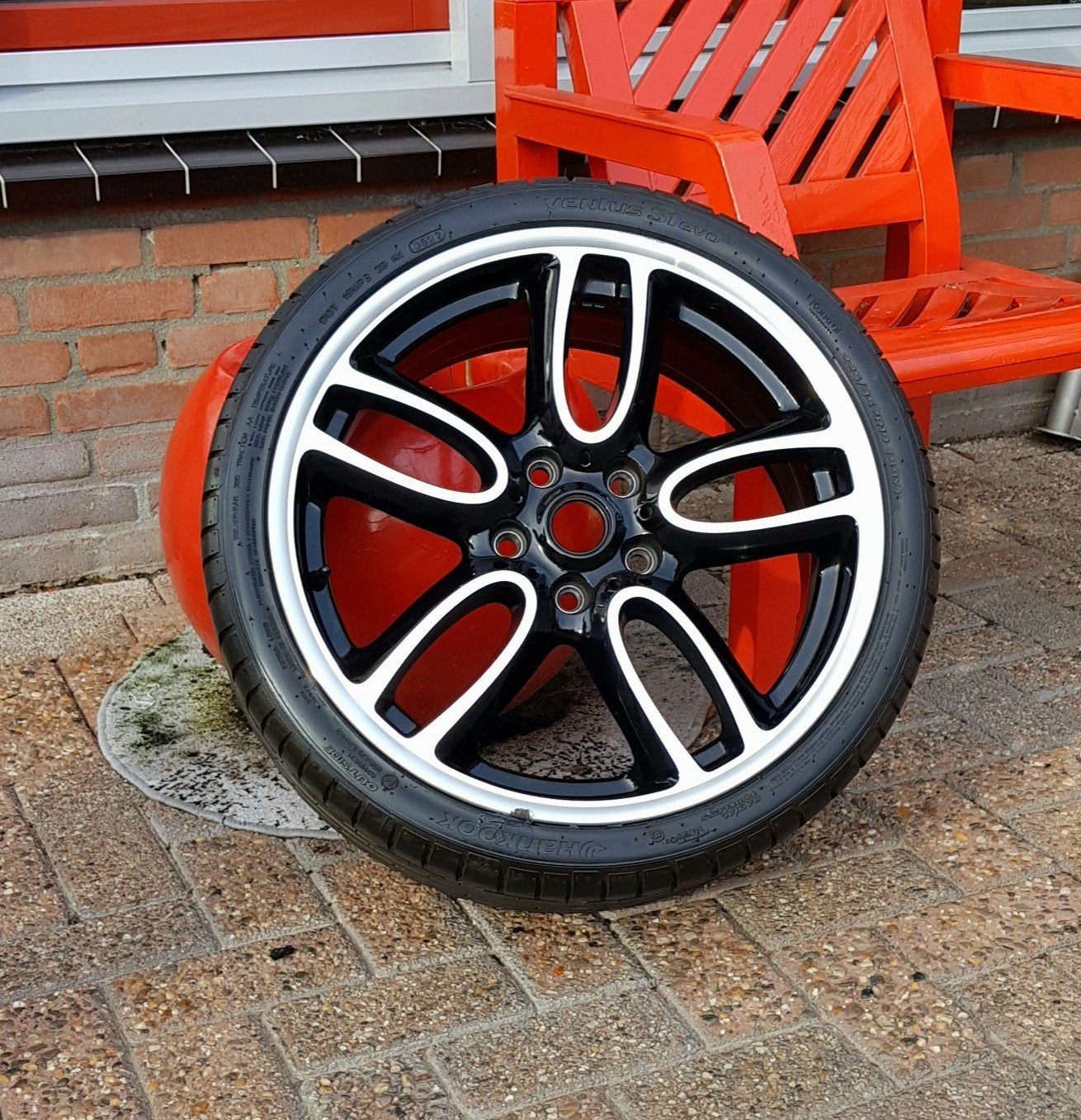 originele JCW velg met Hancook band, Gebruikt, Banden en Velgen, Personenwagen, Ophalen