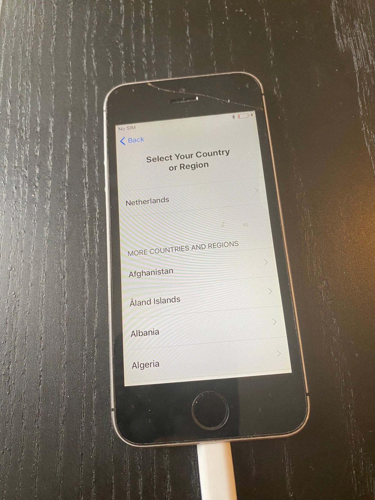 iPhone 5s – scherm gebarsten, Telecommunicatie, Mobiele telefoons | Apple iPhone, Ophalen, Gebruikt, 16 GB, Zwart
