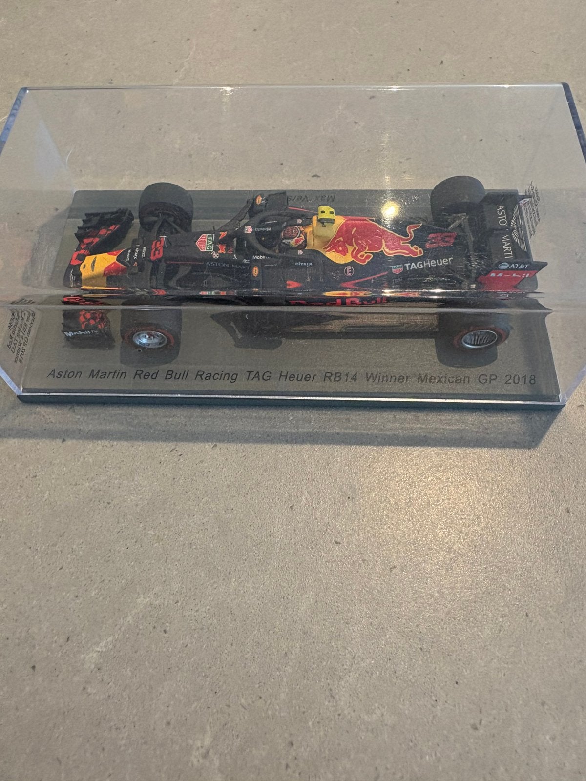 Schaalmodel max verstappen winnaar mexico 2018, Ophalen of Verzenden, Zo goed als nieuw, Formule 1