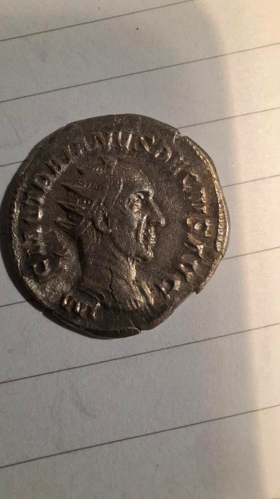 Zilveren Antoninianus van Trajanus Decius (ca. 250 n.Chr.), Postzegels en Munten, Munten | Europa | Niet-Euromunten, Ophalen of Verzenden