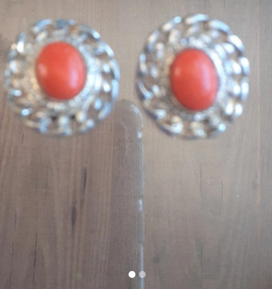 Vintage oorbellen, Ophalen of Verzenden, Zo goed als nieuw, Overige materialen