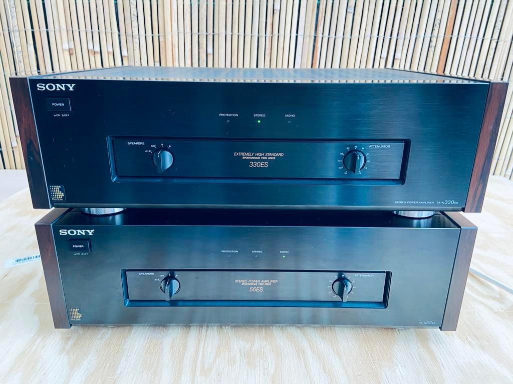 Sony TA-N330ES + TA-N55ES Eindversterker - Near Mint Staat, Ophalen of Verzenden, Zo goed als nieuw, Sony, 120 watt of meer