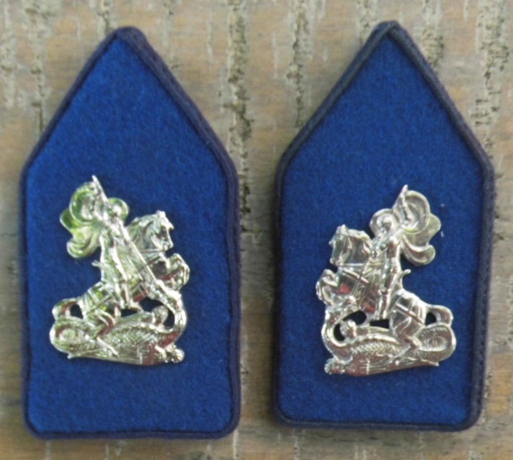 Setje Kraagstukken Huzaren van Boreel, Verzamelen, Verzenden, Landmacht, Nederland, Embleem of Badge