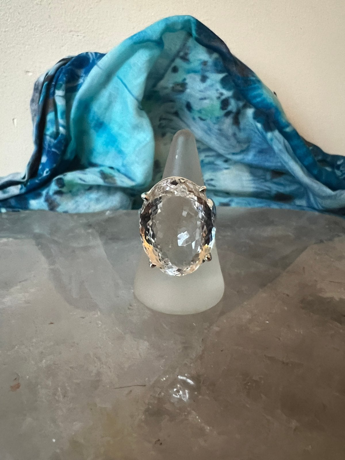 Bergkristal azeztuliet XXL hoge trilling zuivert eyecatcher, Nieuw, Ophalen of Verzenden, 17 tot 18, Dame of Heer