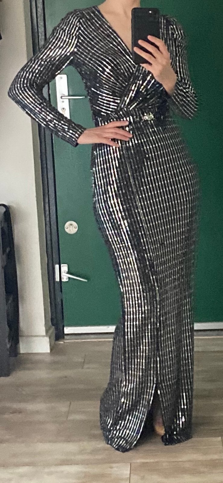 Prachtige avondjurk galajurk feestjurk., Kleding | Dames, Jumpsuits, Ophalen of Verzenden, Zo goed als nieuw, Maat 38/40 (M), Zwart