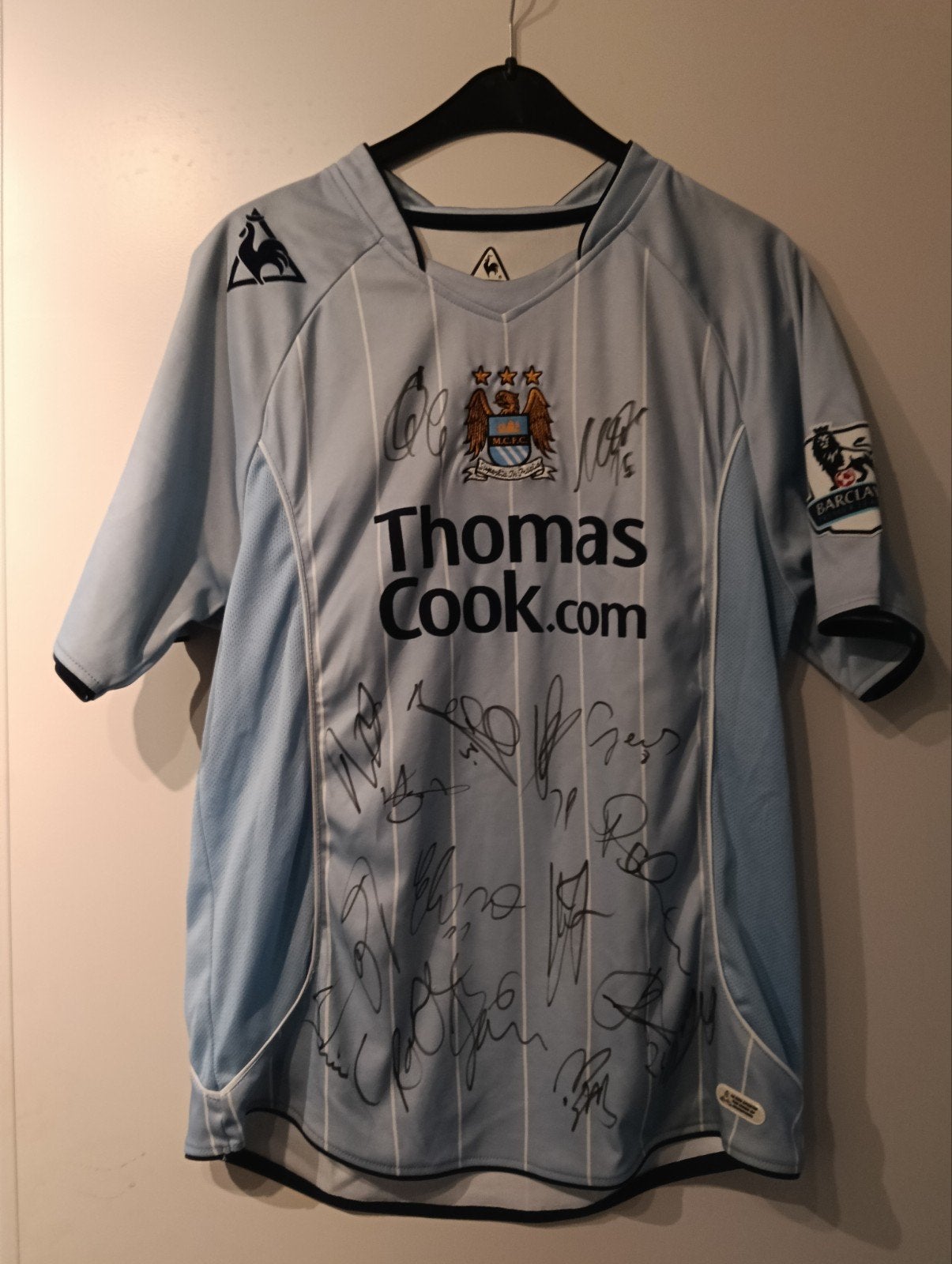 Gesigneerd Manchester City Thuisshirt - Maat M, Maat M, Ophalen of Verzenden, Zo goed als nieuw, Shirt