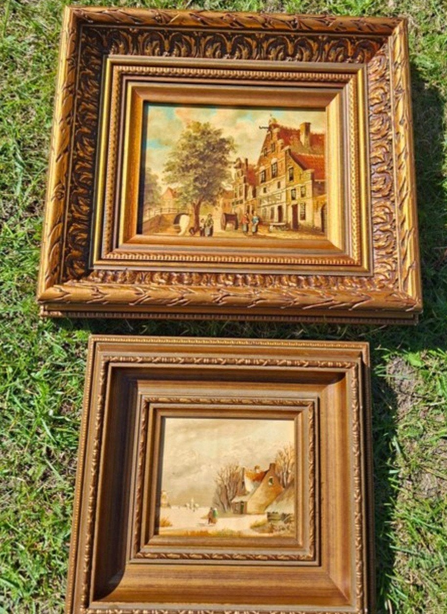 2 jaren 50 H. Sanders schilderijen, Antiek en Kunst, Ophalen of Verzenden