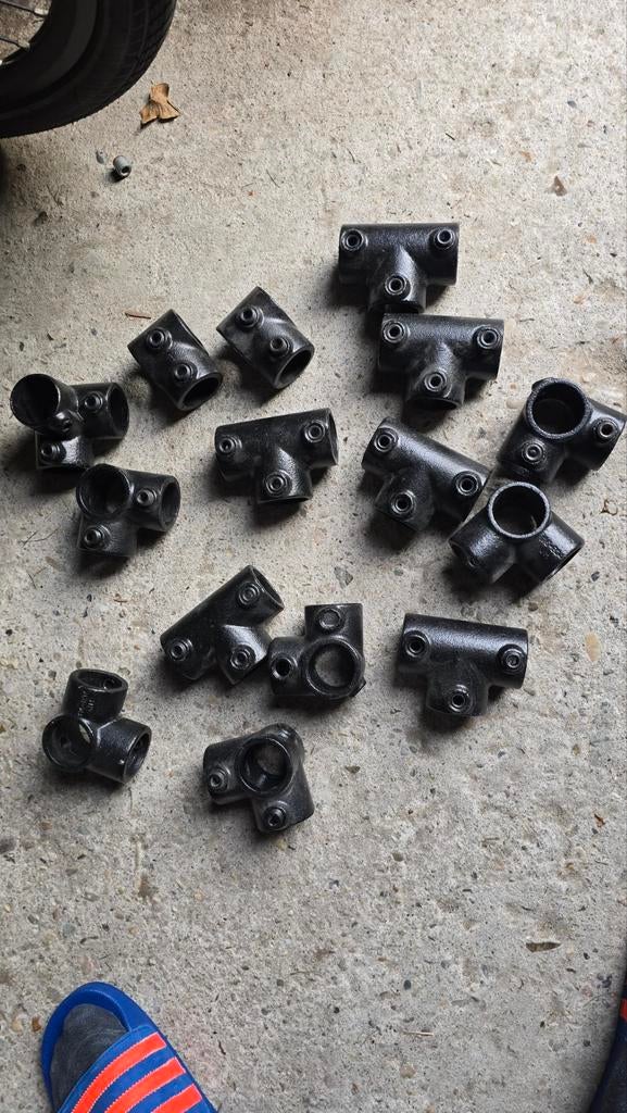Zwarte steigerbuis koppelingen,  33,7 mm 15 stuks, Ophalen of Verzenden, Nieuw