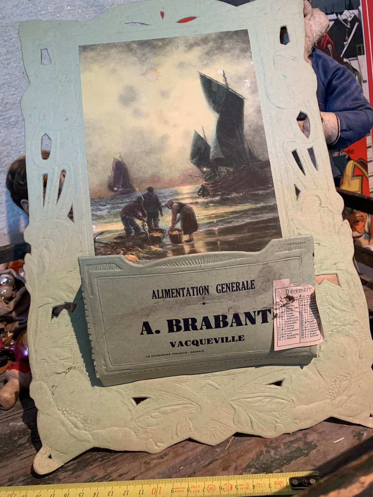 Antieke Muurvak Kalender A. Brabant Vacqueville, Antiek en Kunst, Ophalen of Verzenden