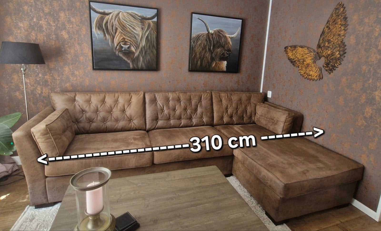 Mooie zgan hoekbank, Huis en Inrichting, Ophalen, Zo goed als nieuw