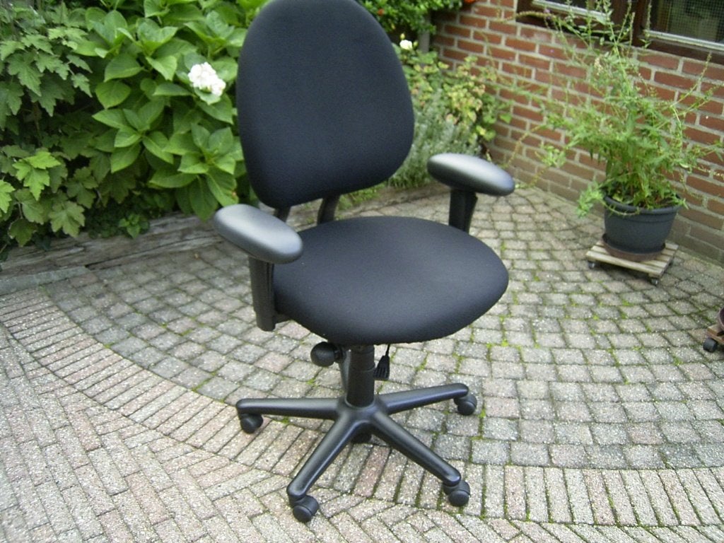 Bureaustoel, Ophalen, Gebruikt, Zwart