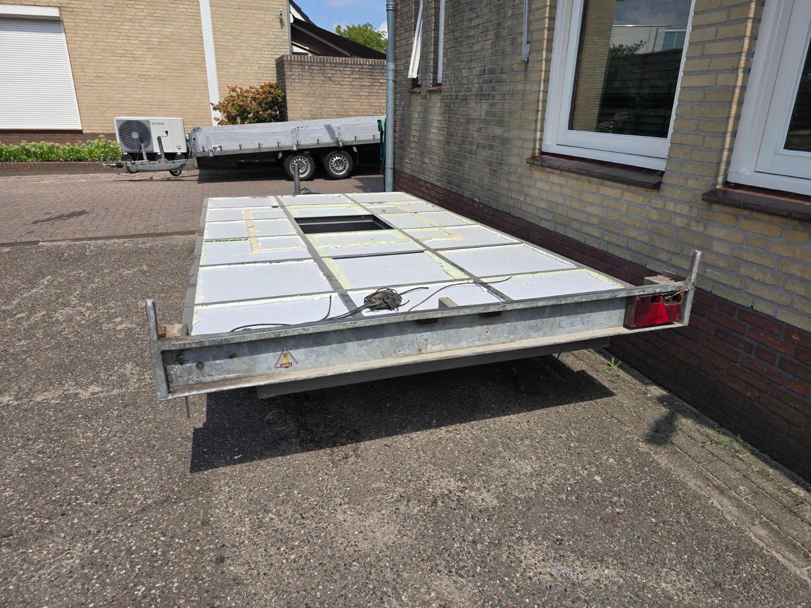 henra plateauwagen Tiny house 3.86 x 1.99 geremd 2008, Ophalen, Gebruikt