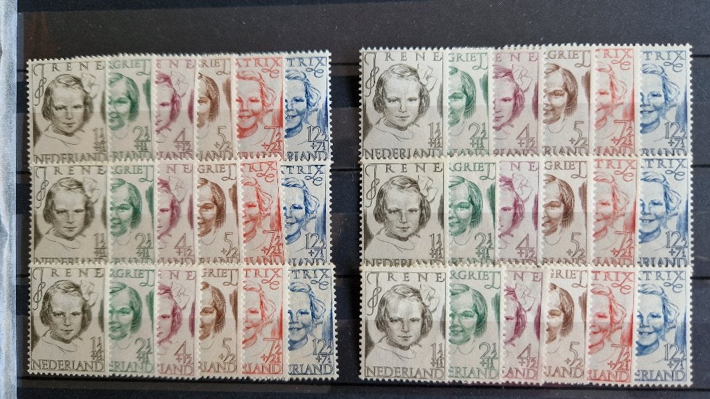 6x NVPH 454-459 ongestempeld. Prinsessenzegels., Verzenden, Na 1940, Postfris