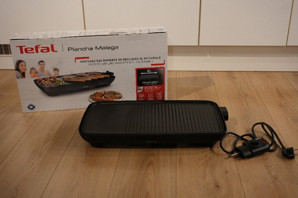 Electric grill Tefal - Malaga XL, Ophalen, Vaatwasmachinebestendig, Zo goed als nieuw