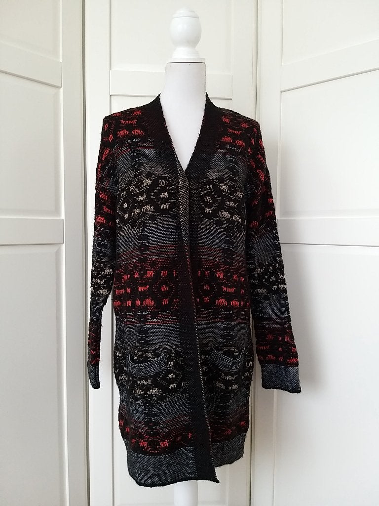 DIDI zwart lang vest met wol, maat M (valt als ruime L,<XL), Maat 38/40 (M), Zwart, Didi, Ophalen of Verzenden