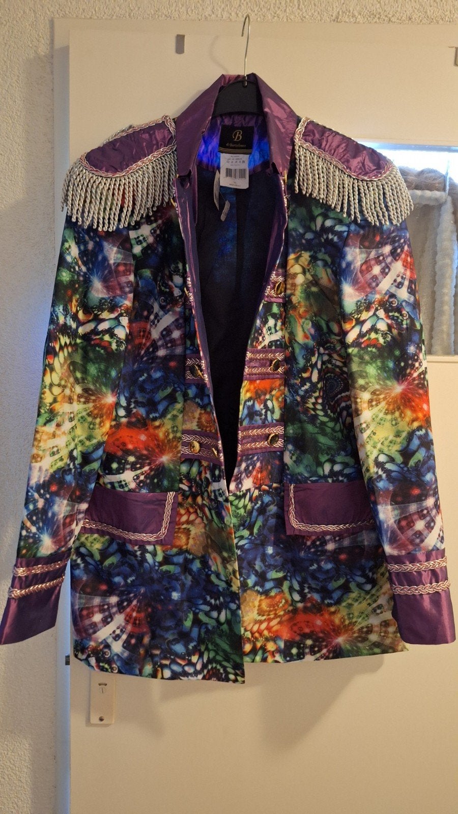 Carnavalsjas met vlinderprint en epauletten, Kleding | Dames, Carnavalskleding en Feestkleding, MOMO, Carnaval, Maat 46/48 (XL) of groter