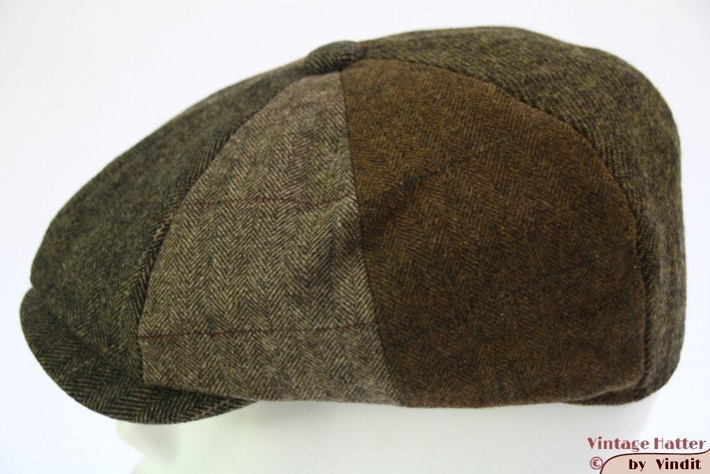 Paperboy pet Hawkins vissengraat groen bruin 58 en 59 nieuw, Nieuw, Ophalen of Verzenden, Pet, 58 of 59 cm (L, 7¼ of ⅜ inch)