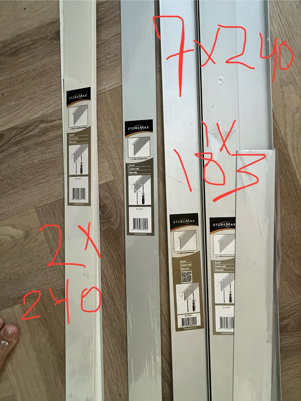 StoreMax afwerklijsten, Ophalen, Nieuw