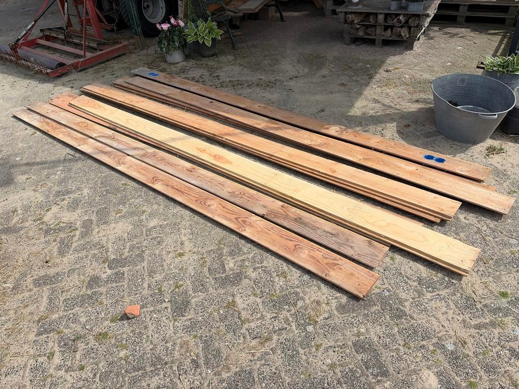 12 stuks Zweedse Rabat Red Ceder - 3.85m x 19cm, Ophalen, Gebruikt, 250 cm of meer, Planken