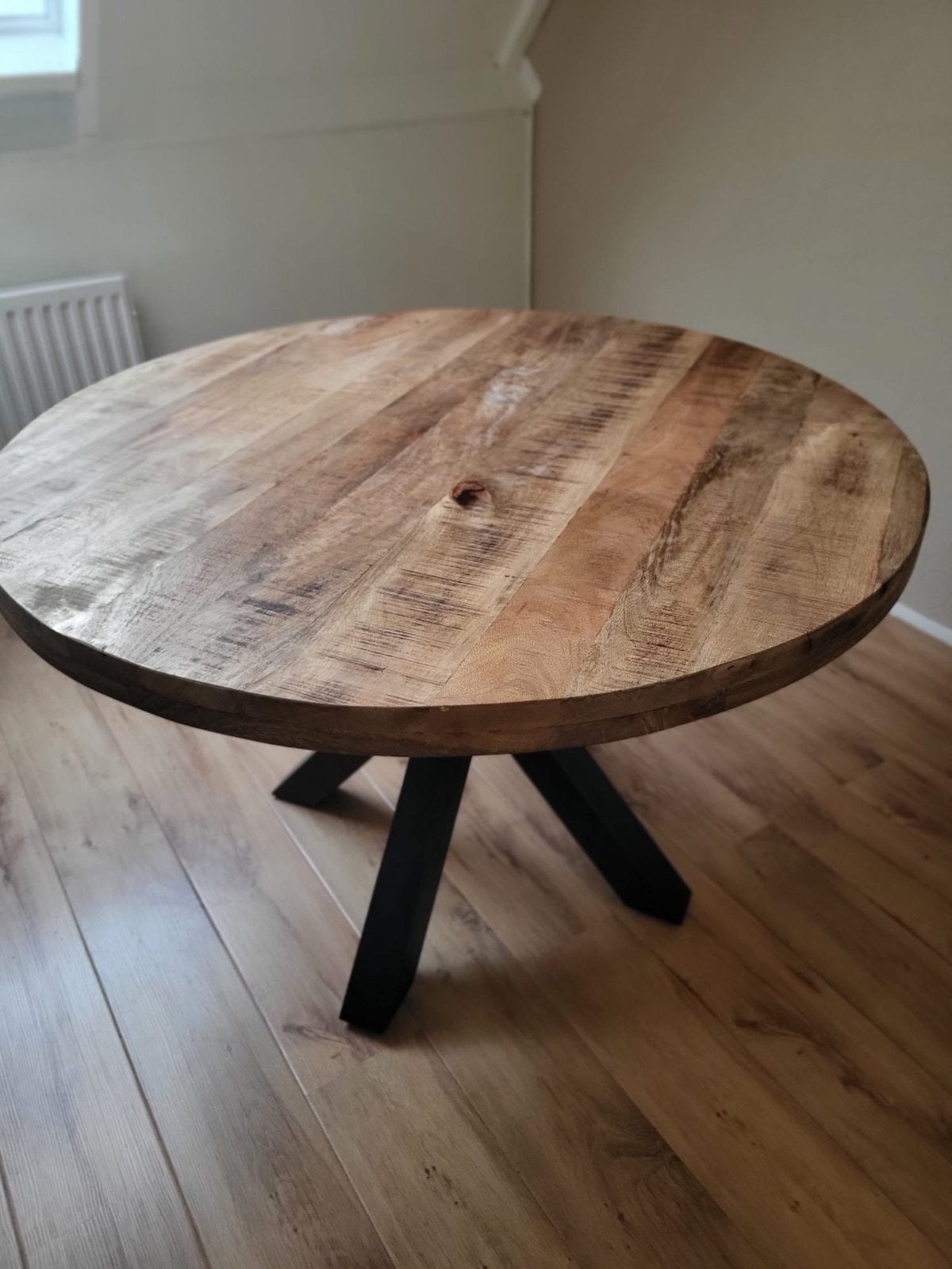 Eettafel Rond, Ophalen, 100 tot 150 cm, Rond, Zo goed als nieuw