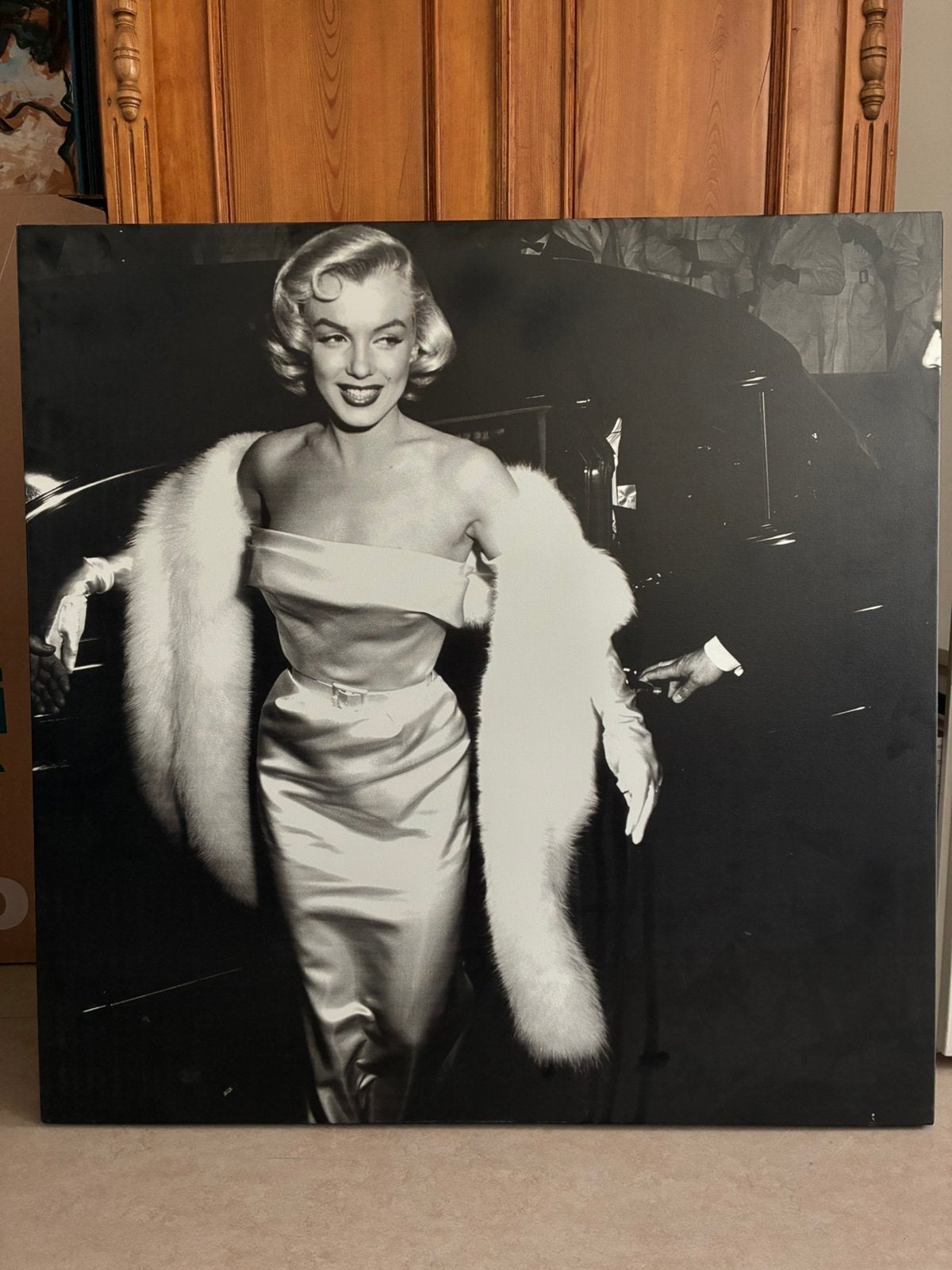 Unieke Canvas Marilyn Monroe 120x120 cm, Ophalen, Zo goed als nieuw, Schilderij