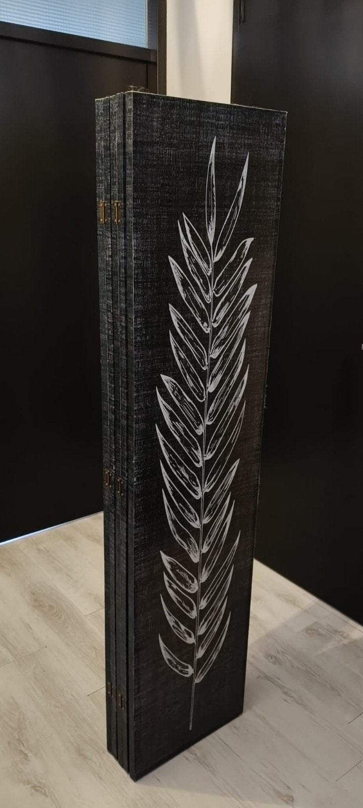 Kamerscherm met verenprint, formaat 170x200x2,5 cm., Ophalen, Zo goed als nieuw