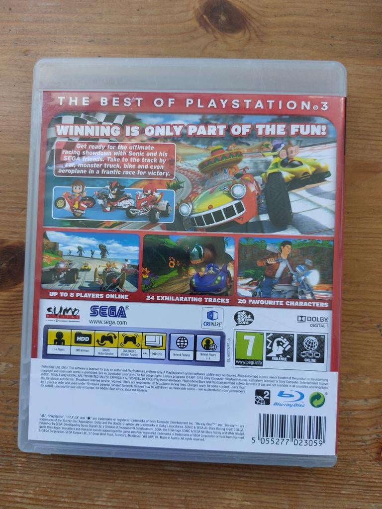 PS3 spel sonic sega all-stars racing playstation 3, Ophalen of Verzenden