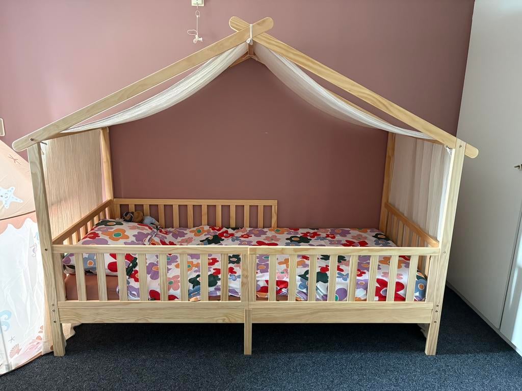 Bedhuisje petite amelie 90x200, Ophalen, 85 tot 100 cm, Zo goed als nieuw, Matras