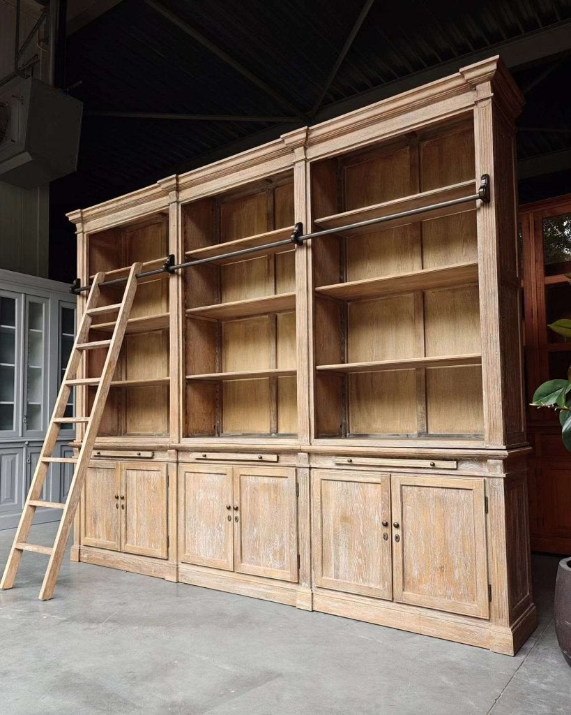 Xxl boekenkast met ladder | Demontabel | Bibliotheek #0776, Huis en Inrichting, Gebruikt, -, 200 cm of meer, -