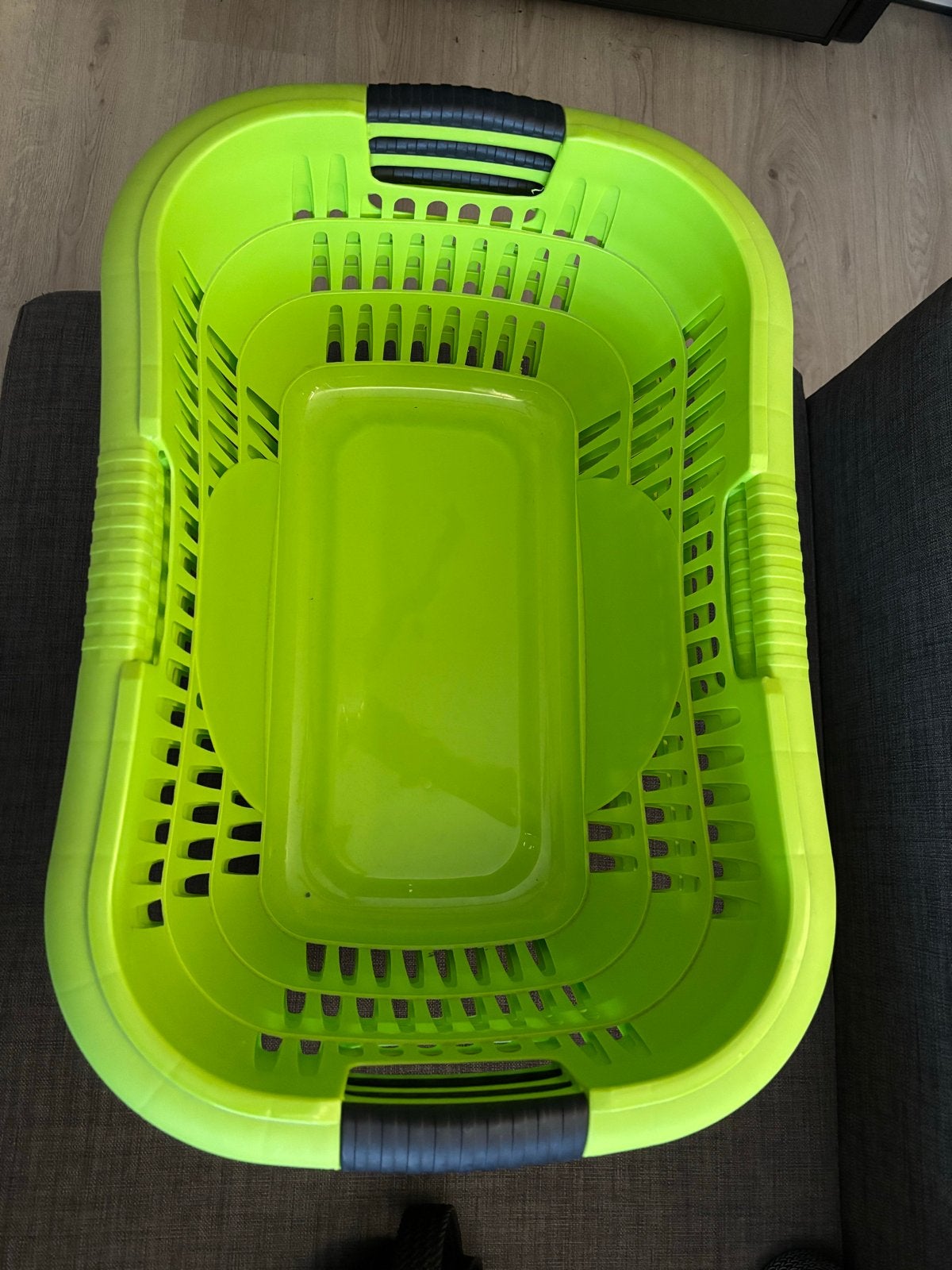 3 stuks Groene Wasmanden, Ophalen, Gebruikt
