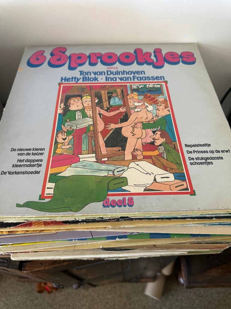 40 LPs Kindermuziek, Sprookjes & Programma's - Gebruikt, Ophalen, 1970 - 1979, Gebruikt, Overige formaten