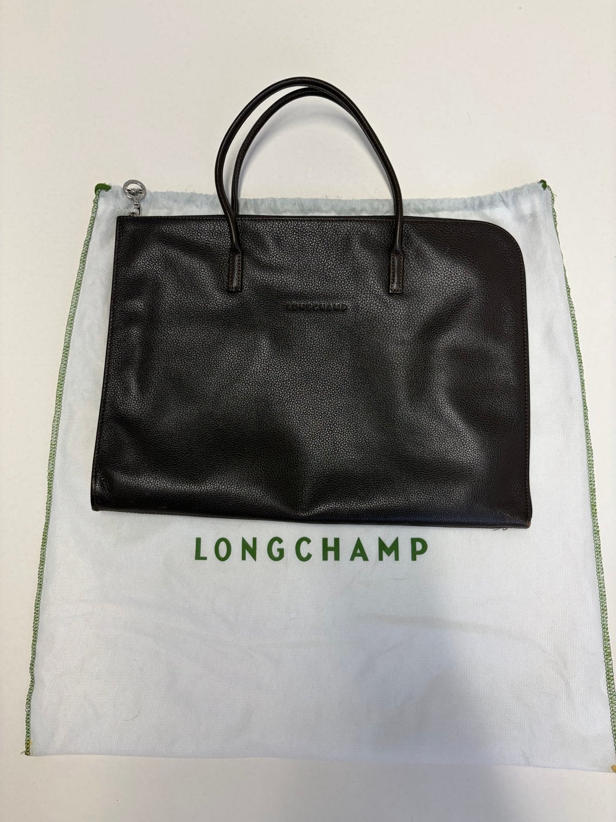 Longchamp Leren Documententas Bruin, Ophalen of Verzenden, Gebruikt, Bruin, Overige typen