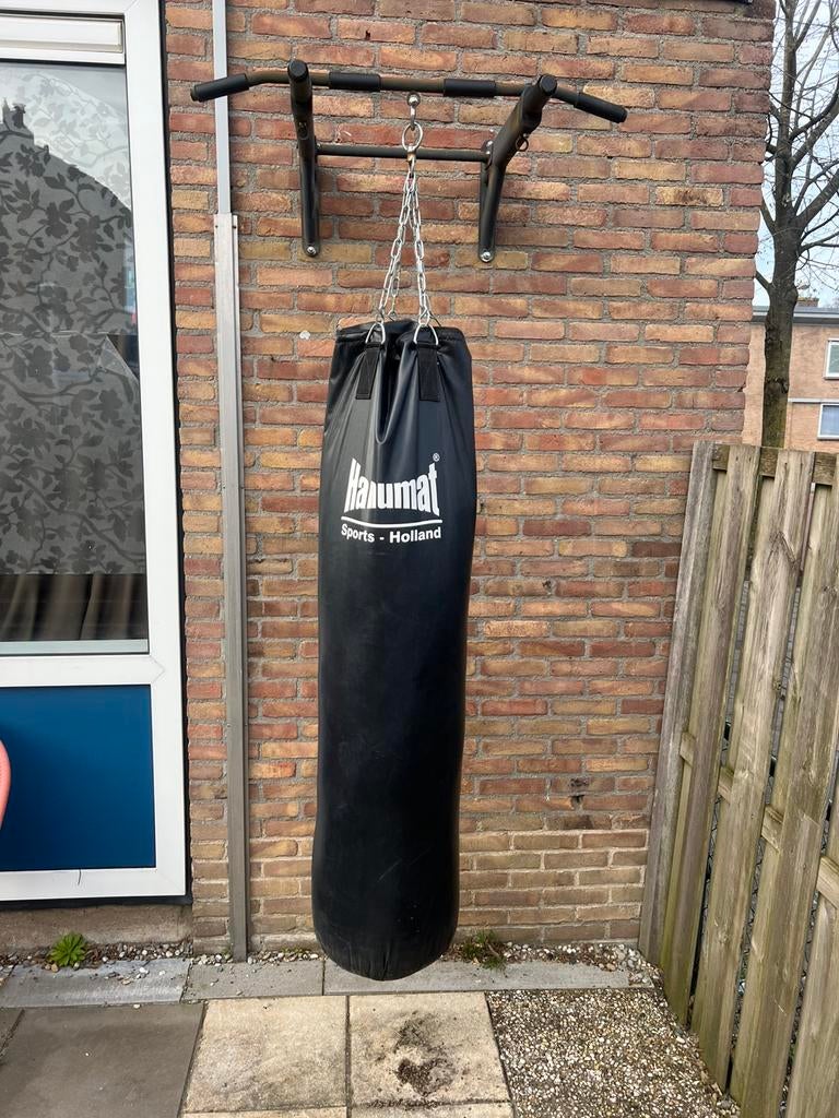 Professionele Hanumat bokszak met optrekstangbeugel, Ophalen, Zo goed als nieuw, Bokszak