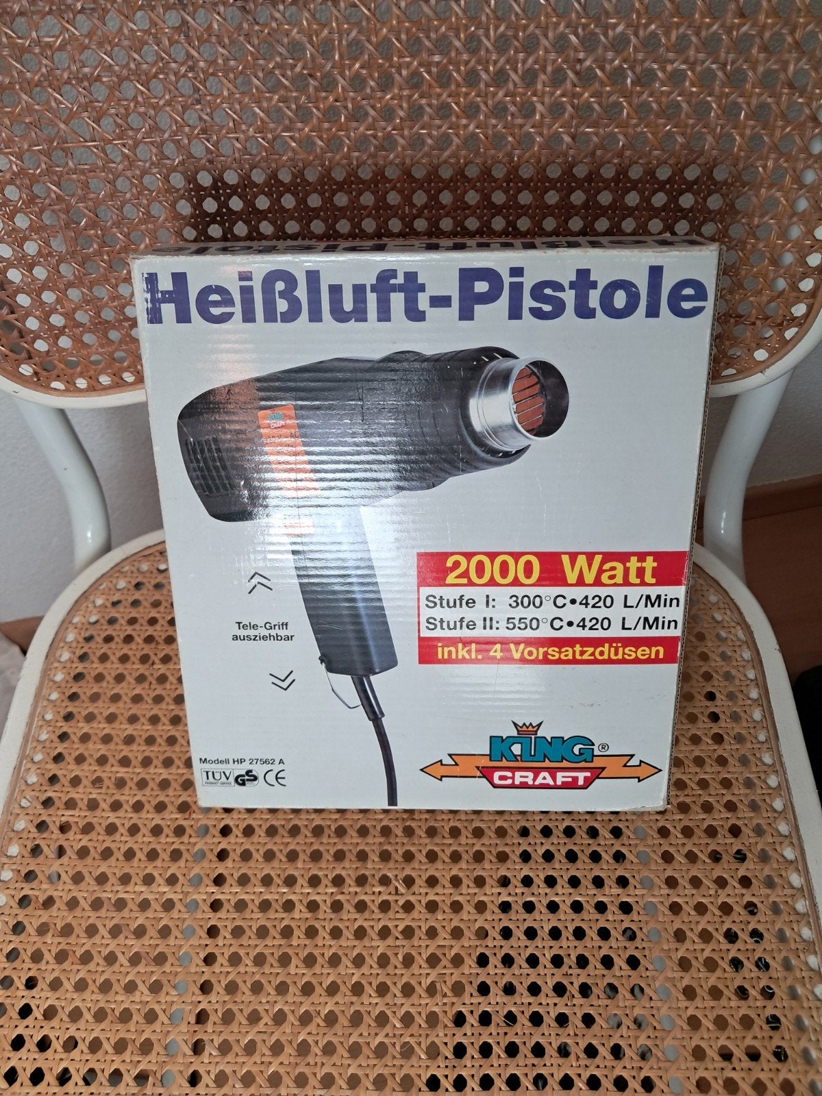 Heteluchtpistool met diverse hulpstukken - Nieuw in doos, Ophalen of Verzenden, Nieuw