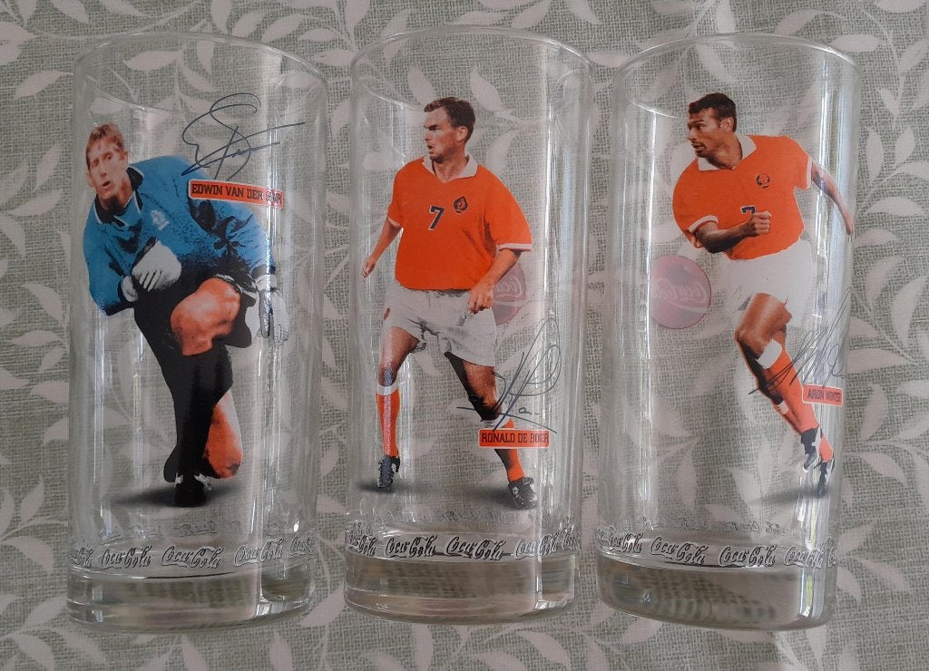 WK voetbal Drinkglazen Oranje, Ophalen of Verzenden, Zo goed als nieuw, Overige binnenlandse clubs, Overige typen