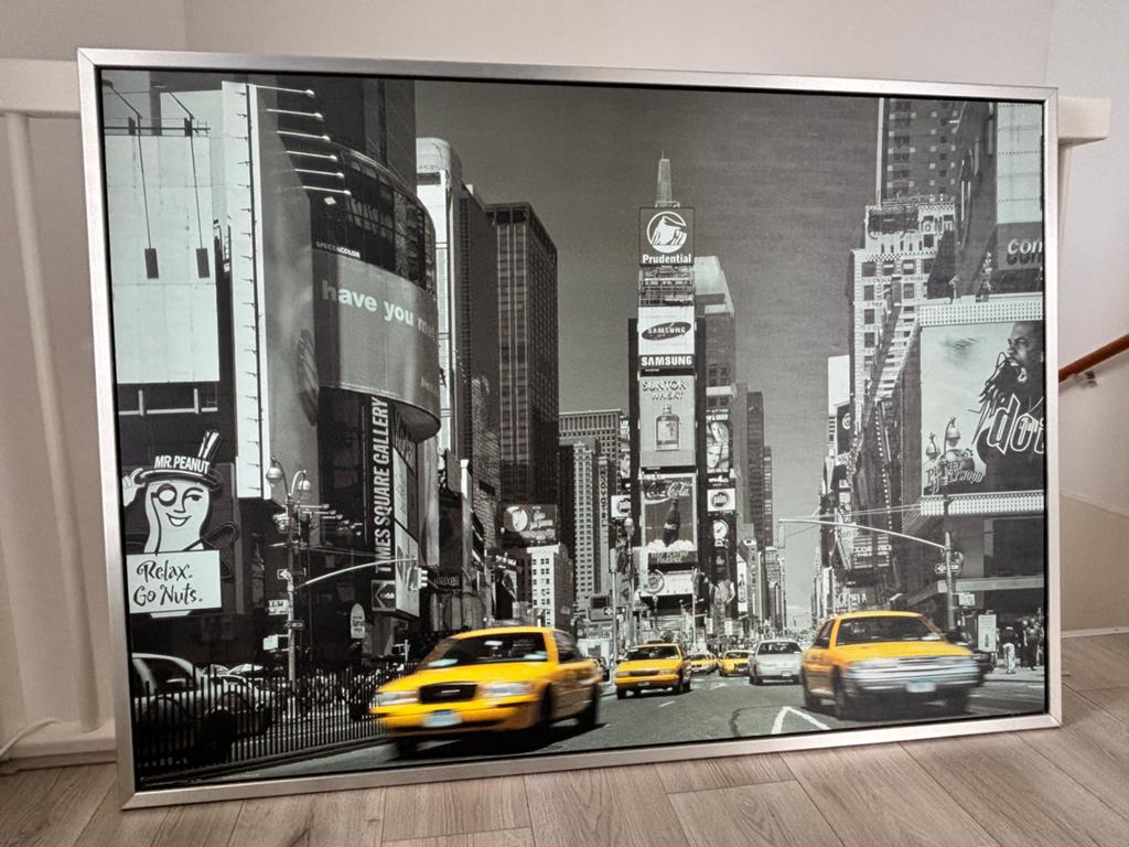 Ikea - poster Times Square New York met taxi's, Ophalen, Gebruikt, Print, 100 tot 125 cm