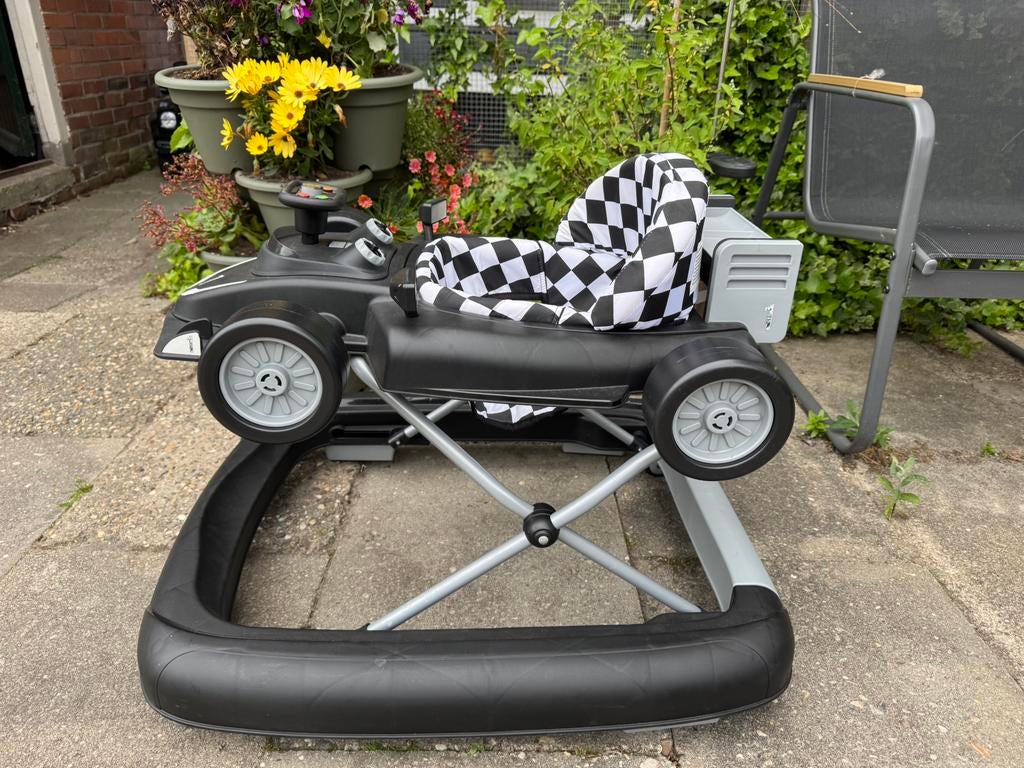 Qute Q-Racer Loopstoel Zwart, Ophalen of Verzenden, Gebruikt
