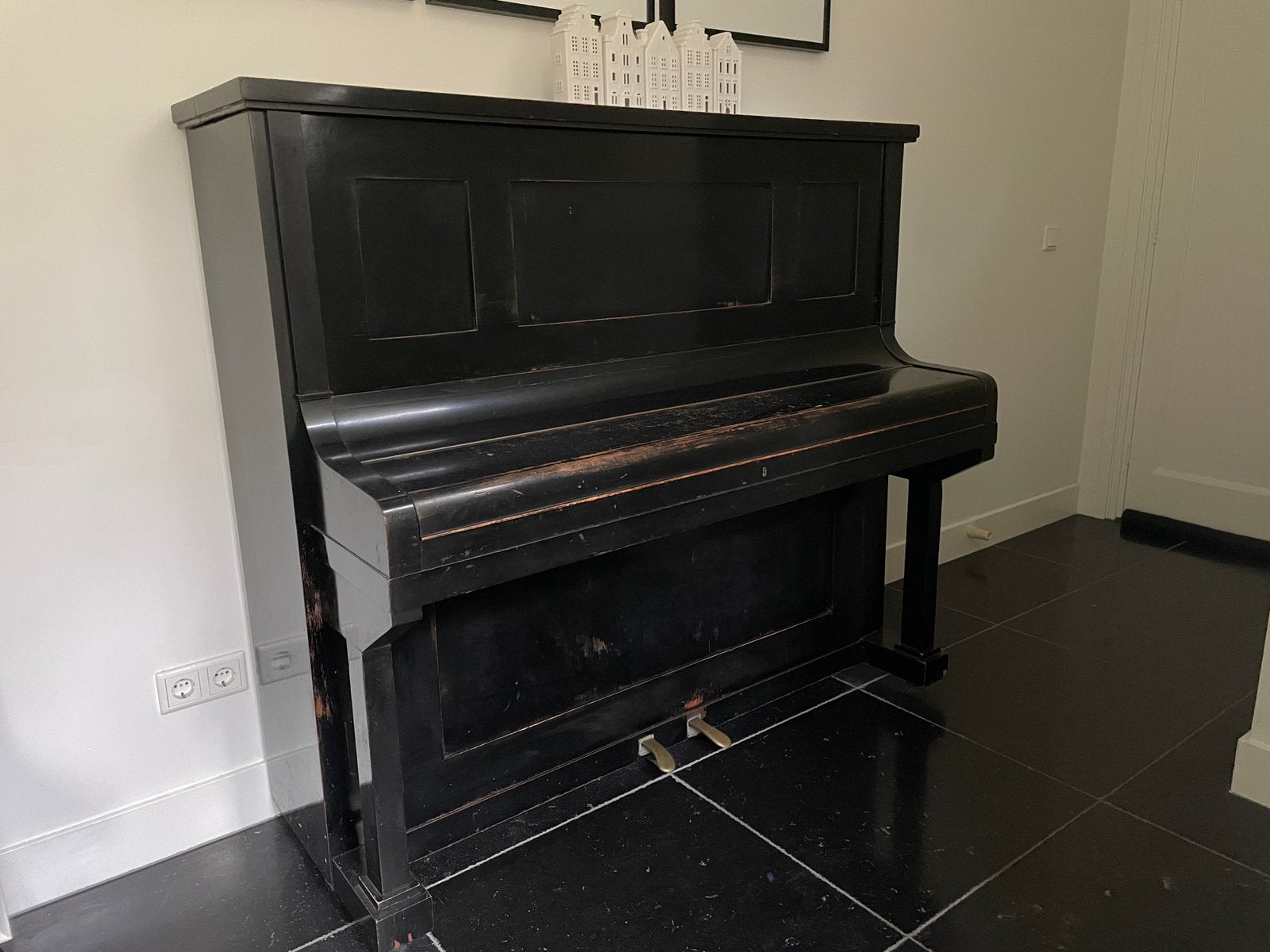 Prachtige authentieke piano, Ophalen, Gebruikt, Zwart, Piano
