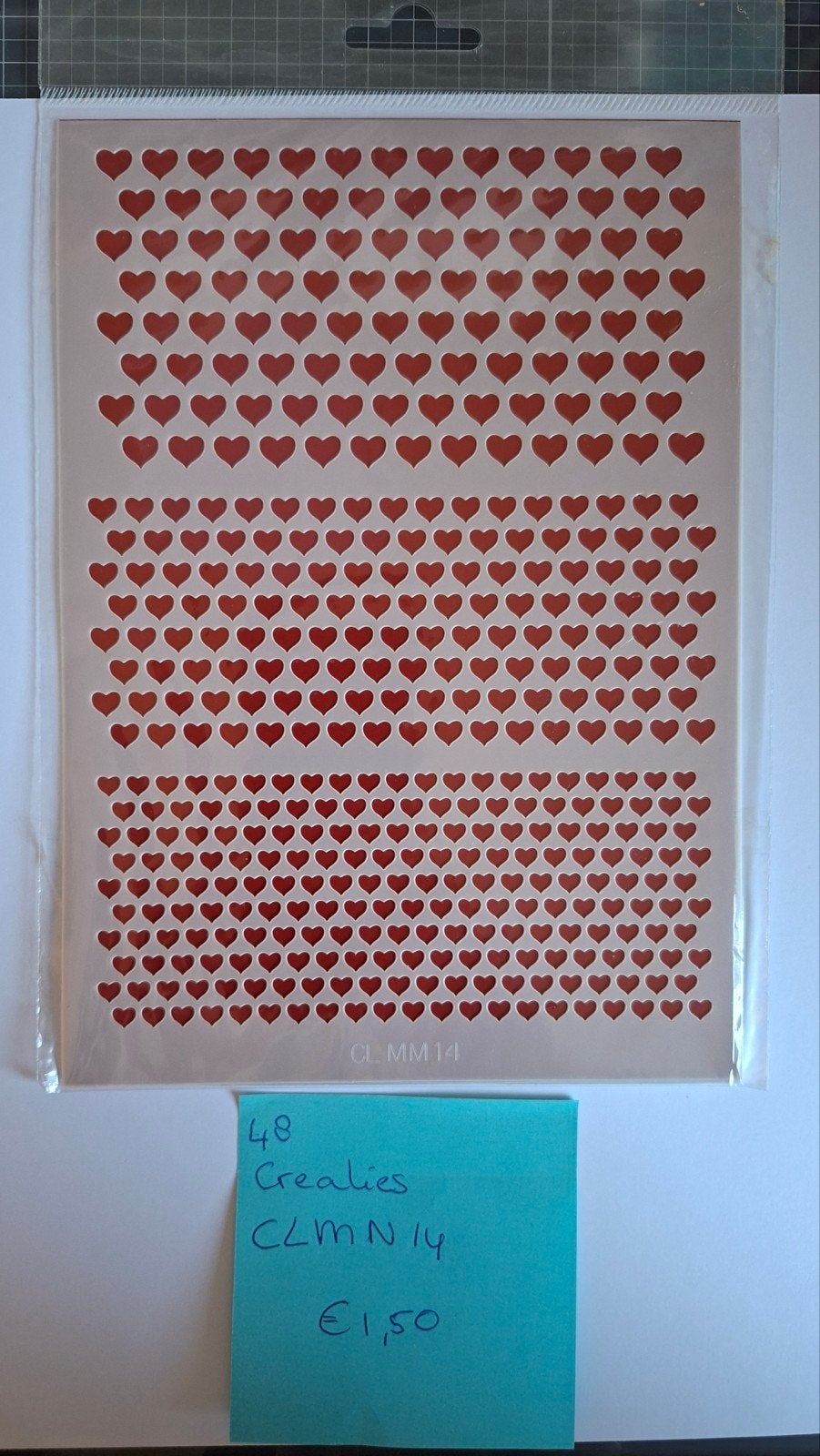 Crealies Stencil hartjes - CLMN14 - Nieuw, Ophalen of Verzenden, Nieuw, Overige typen
