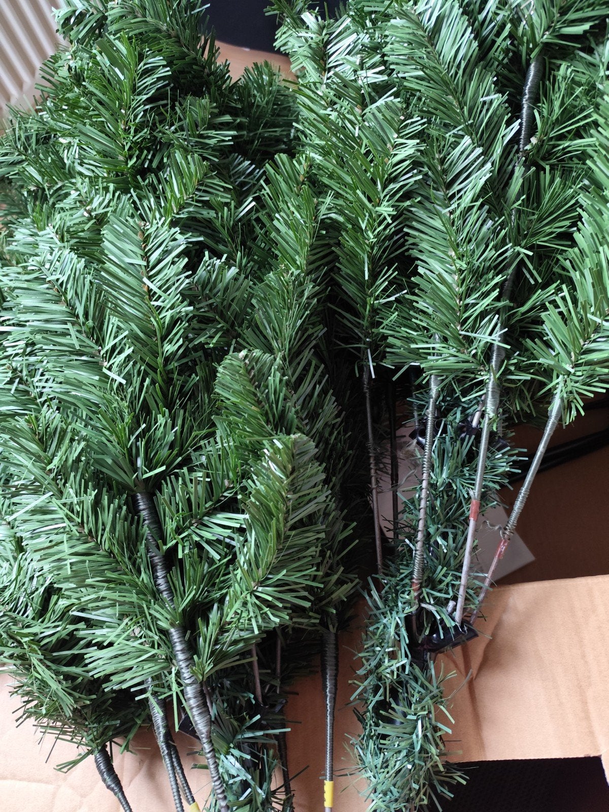 kunst kerstboom, Ophalen