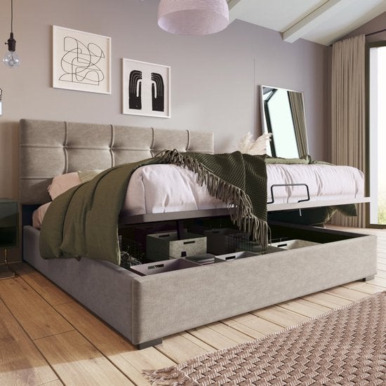 Bedframe Queen – Gestoffeerd Bed – Platformbed, Corvance B.V., Verzenden, Nieuw, Corvancebol@gmail.com