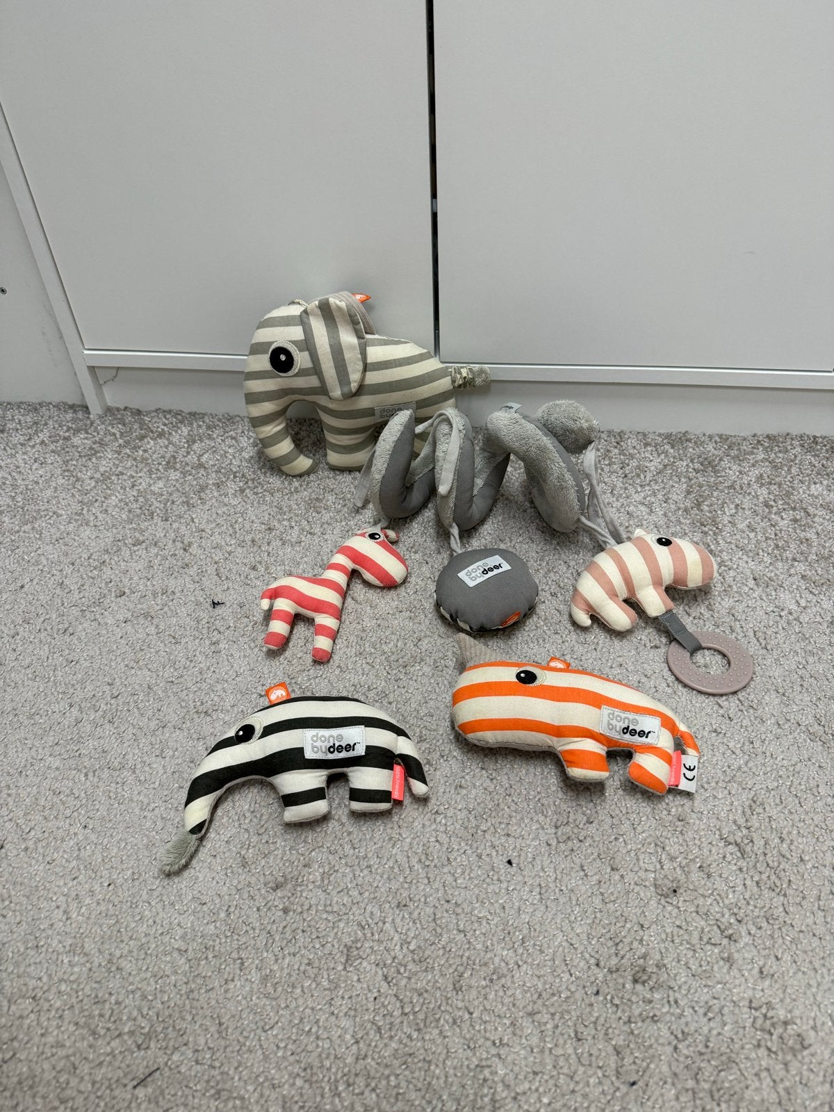 Done by Deer speelgoedset voor babygym/kinderwagen, Kinderen en Baby's, Ophalen of Verzenden, Zo goed als nieuw, Mobiel