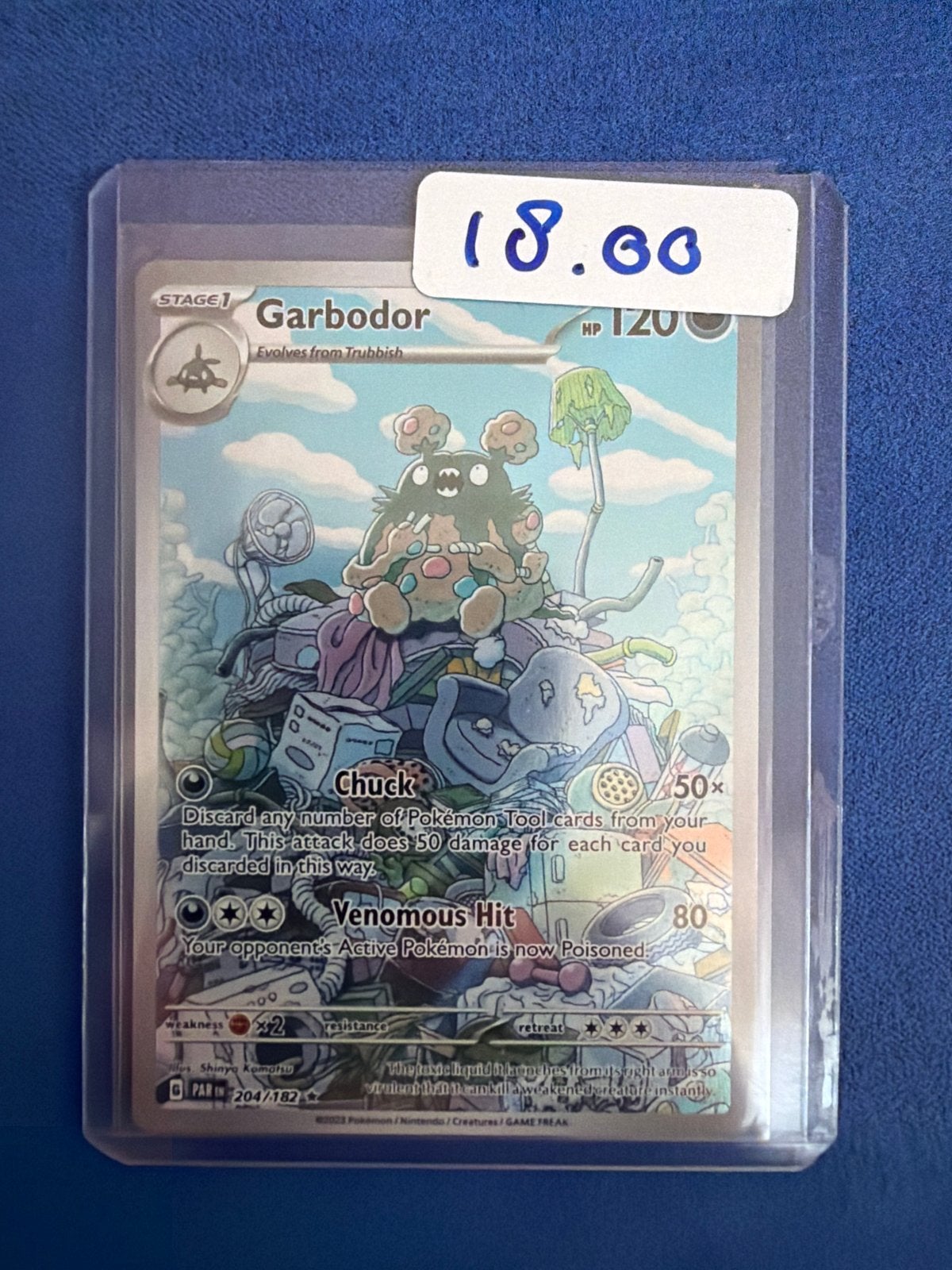 Garbodor Pokémon Kaart (PAR 204/182) - Zo goed als nieuw, Ophalen, Zo goed als nieuw, Losse kaart