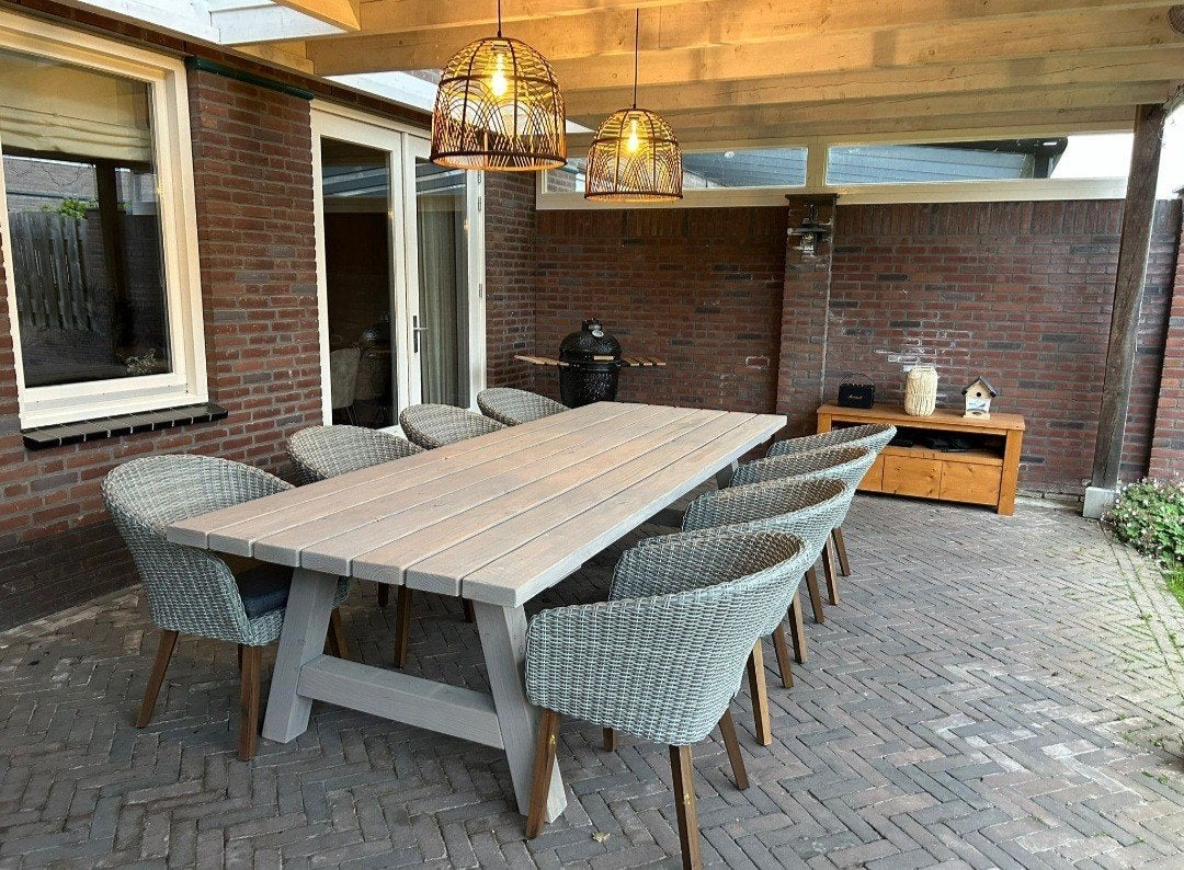 Robuuste eet tafel tuintafel douglas Eettafel
 AANBIEDING, Ophalen of Verzenden, Nieuw, Rechthoekig, Hout