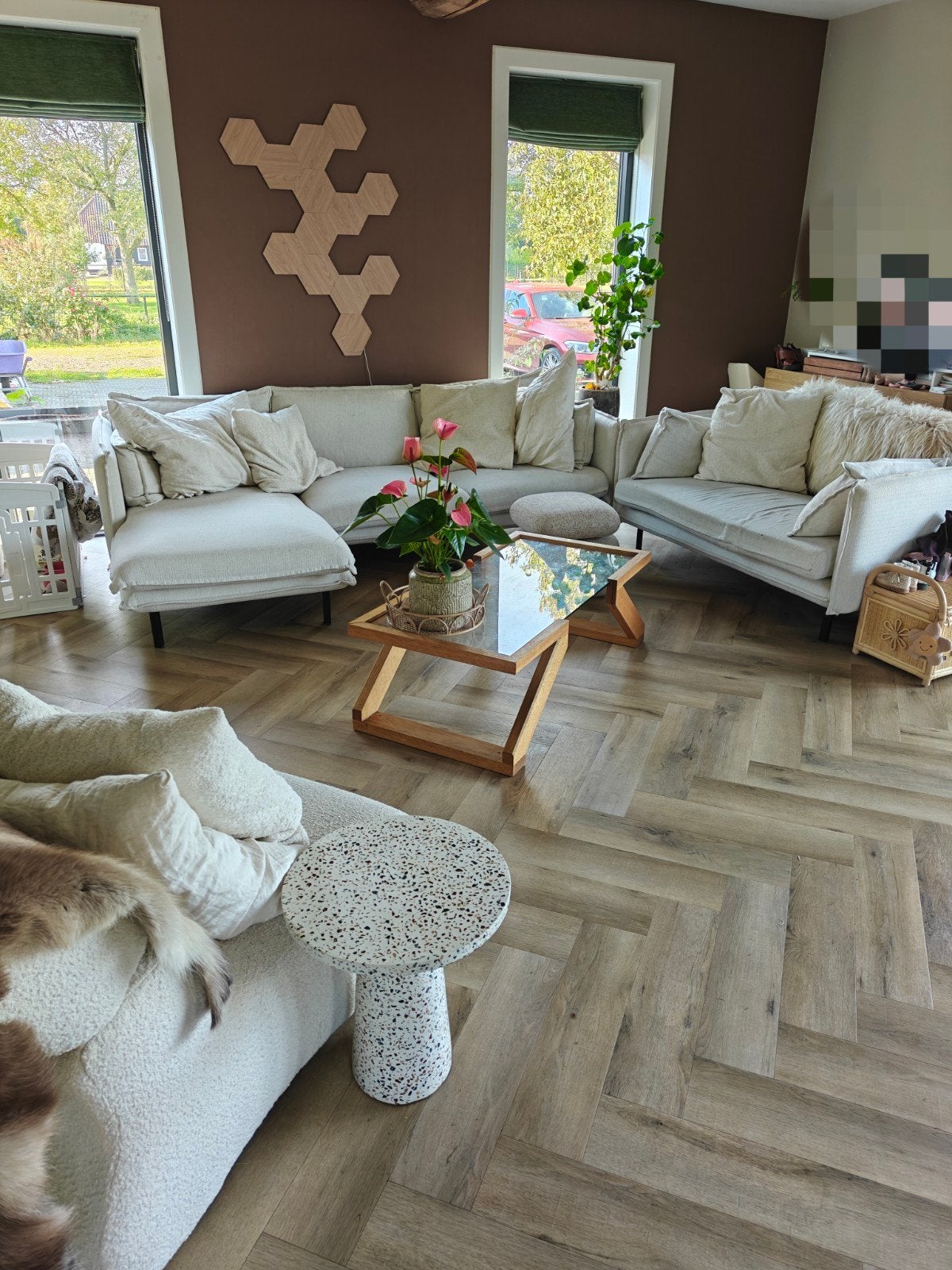 Moderne Karwei Hoekbank - Comfortabel, Stijlvol, Ophalen, 250 tot 300 cm, Gebruikt, 125 tot 150 cm