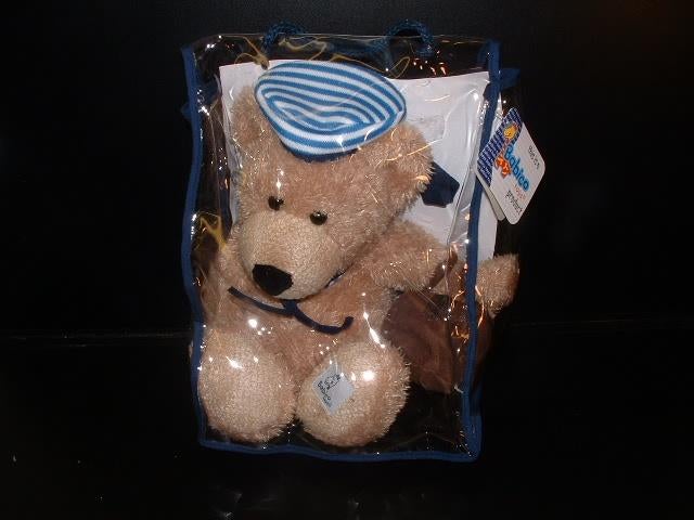 BABICO BEER ZACHTE BADSTOF BEIGE MET BLAUW/WIT, Ophalen of Verzenden, Nieuw, Overige typen