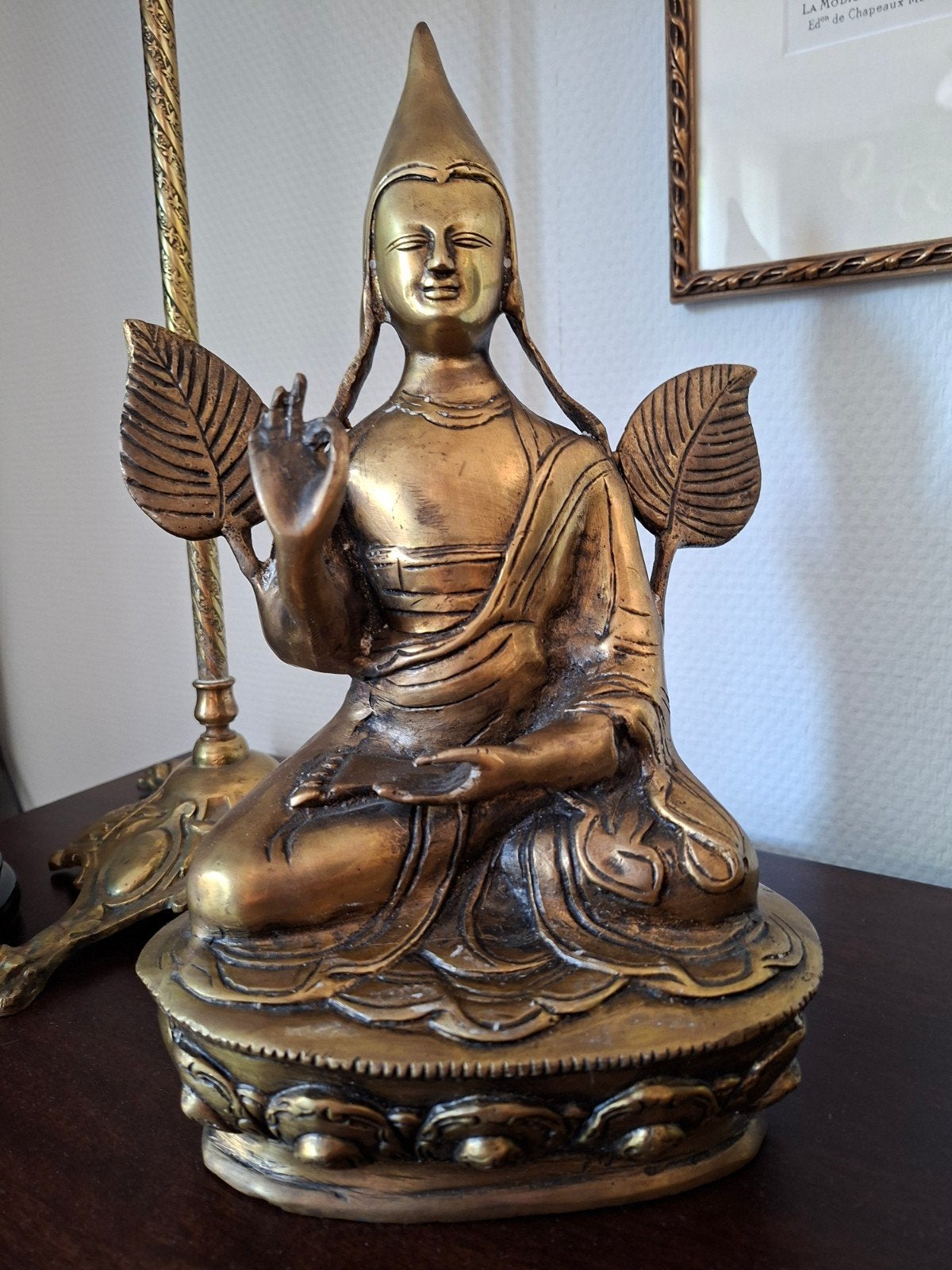 Tsongkhapa beeld brons 30 cm hoog, Metaal, ?, ?, ?