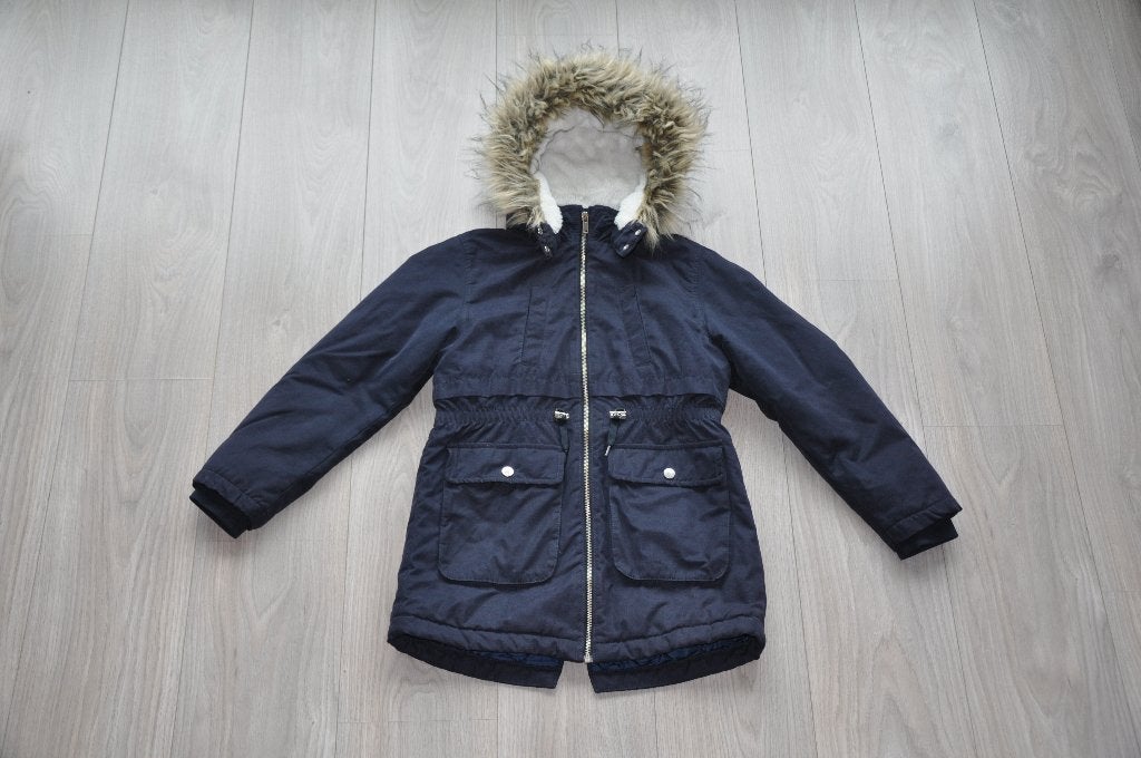 jas 140, parka 140, kinderkleding 140, Meisje, H&M, Ophalen of Verzenden, Zo goed als nieuw