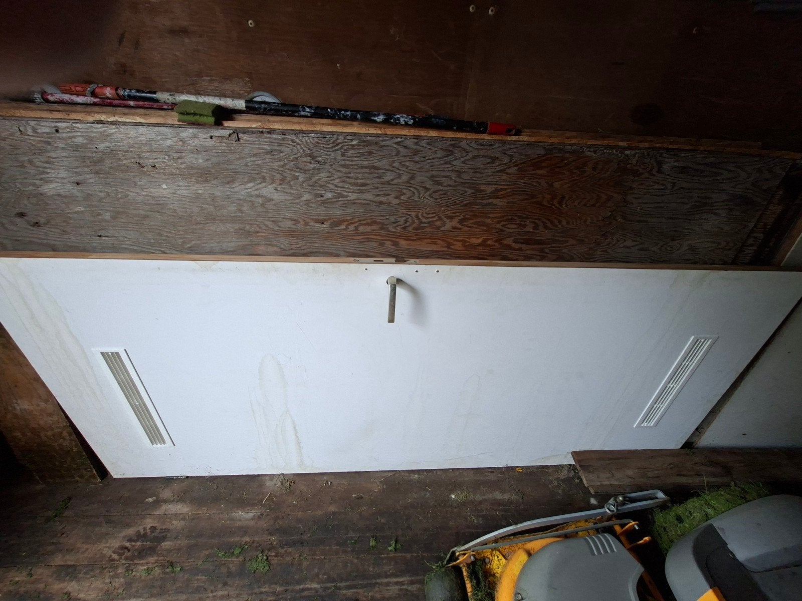 Witte binnendeur met ventilatieroosters kruk en scharnier., Gebruikt, 120 cm of meer, Binnendeur, Minder dan 200 cm