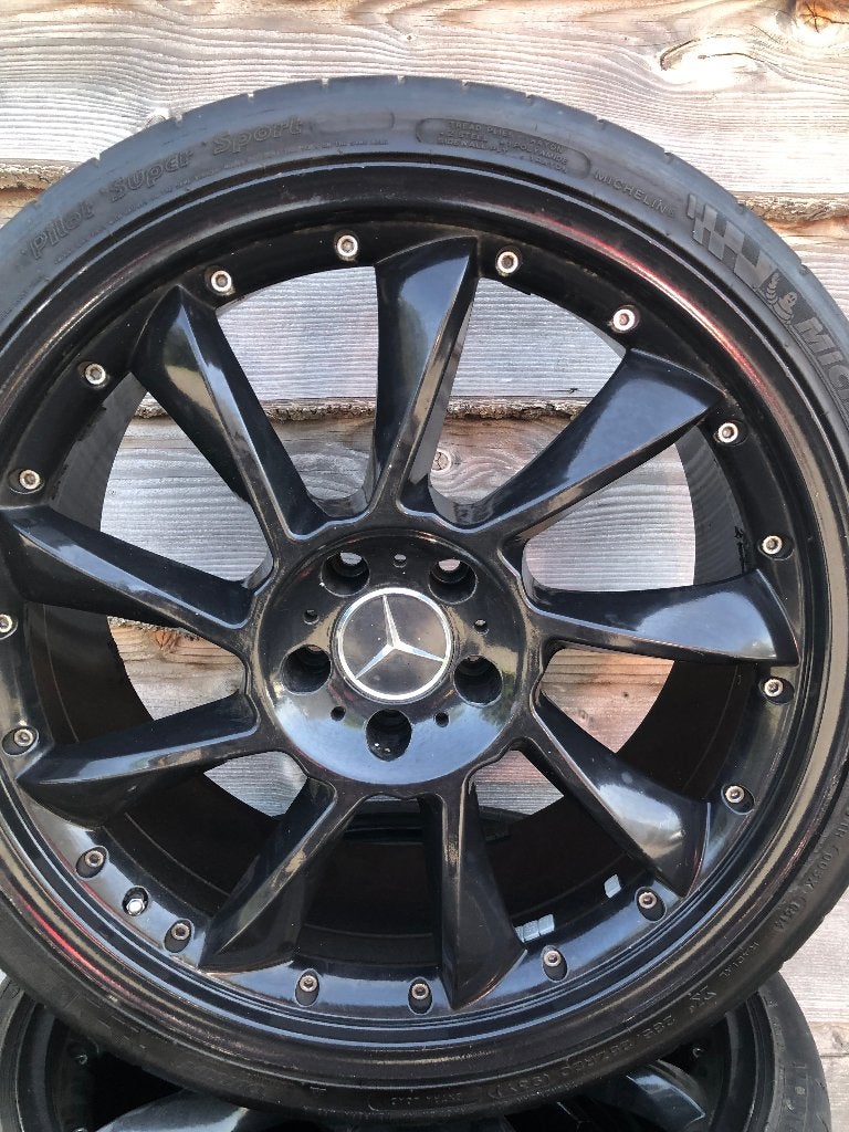 20 inch mercedes breedset sportvelgen amg look michelin, Auto-onderdelen, Banden en Velgen, Ophalen, Gebruikt, Velg(en), Personenwagen